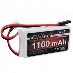Redox 1100 mAh 7,4V 30C (wtyczka JR) - pakiet LiPo